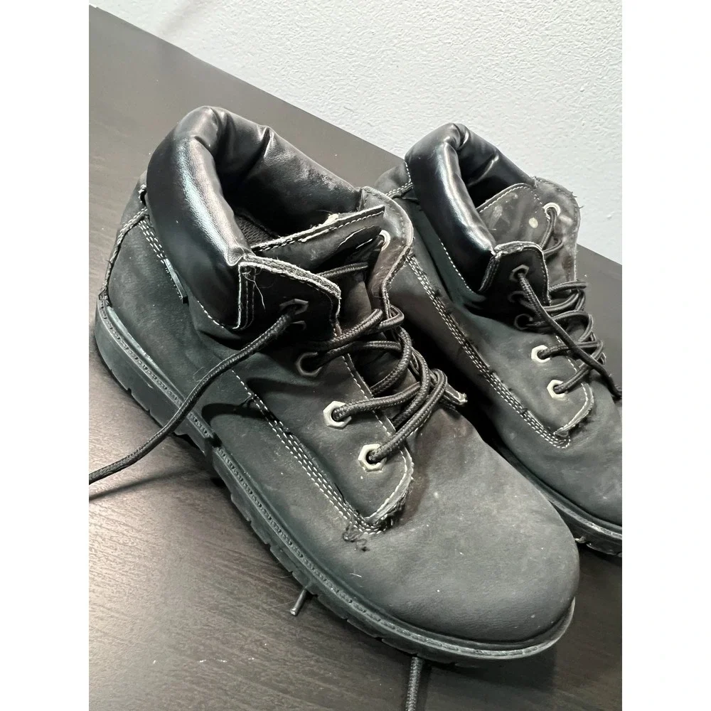 Trail Guide Black Work Boots Size 4.5M Men's Women's Utility Shoes Made in China
